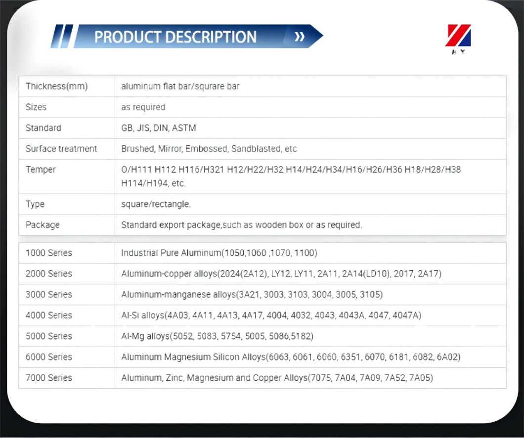 1060 Pure Aluminum Bar 1060 Pure Aluminum Square Bar Conductive Flat Aluminum Bar Rod