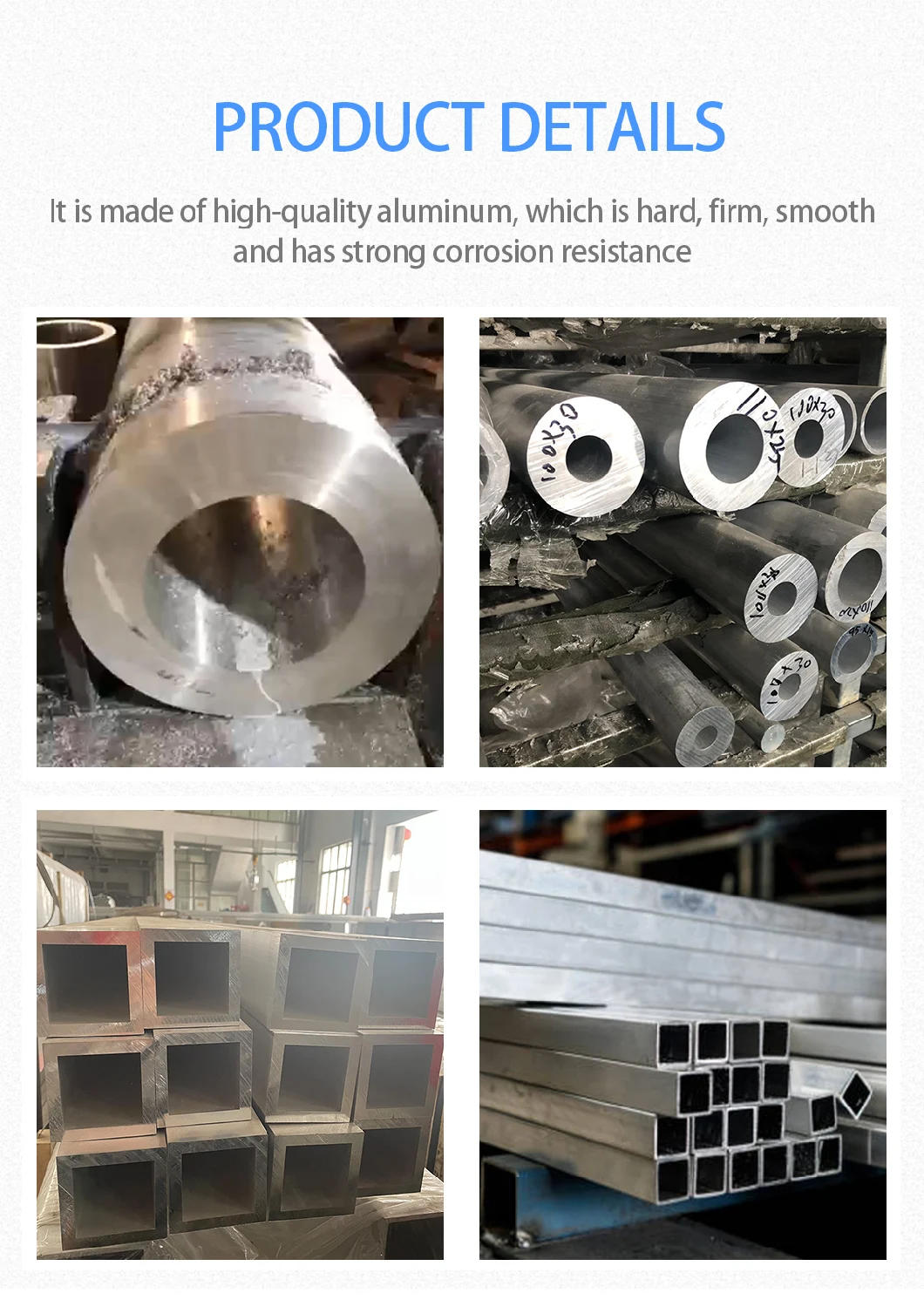 Hot Selling Steel Pipe 1035 1040 1045 1050 1050A 1060 1065 Pure Aluminum Tube/Square Tube/Flat Tube